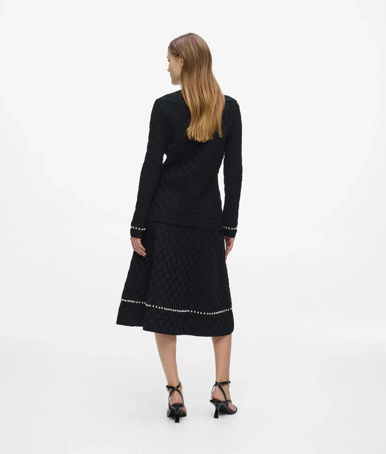 Karl Lagerfeld Strickrock Perlen A-Linie
