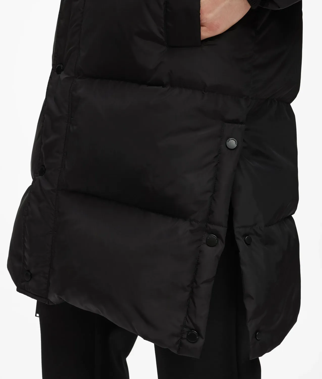 Karl Lagerfeld Lange Pufferjacke Kapuze Steppjacke