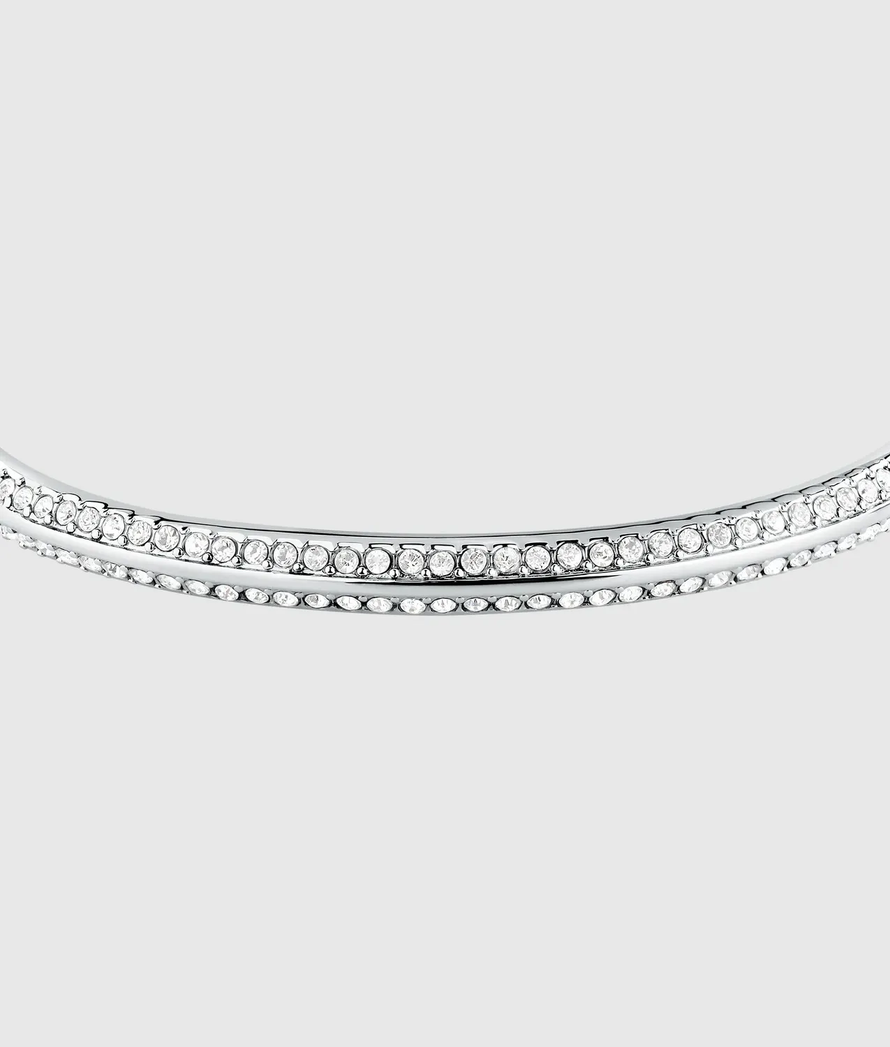 Karl Lagerfeld Silver Crystal Armreif Bangle Silber