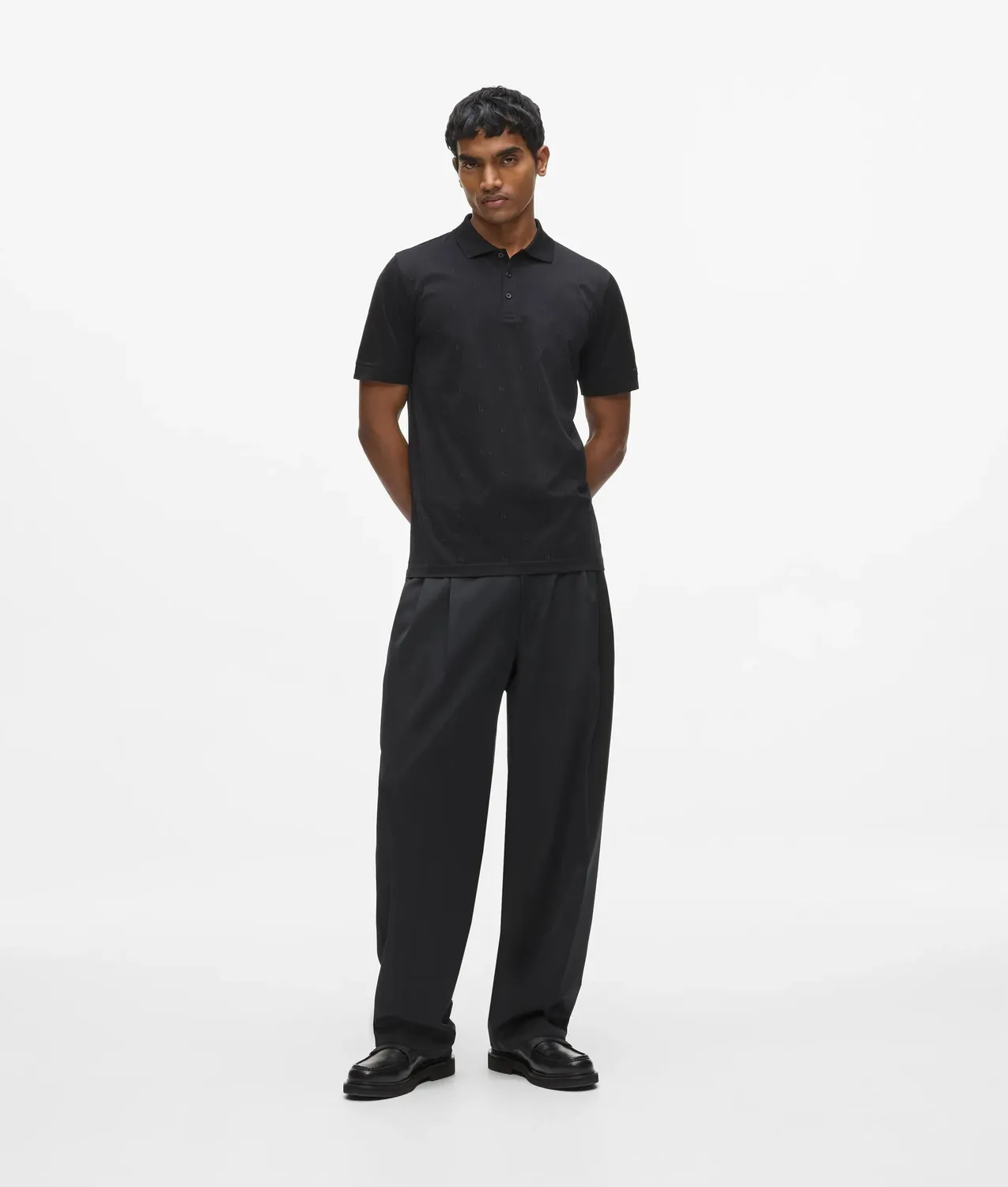Karl Lagerfeld Monogram Poloshirt Baumwolle Herren