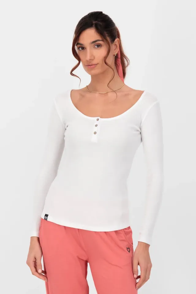 Alife & Kickin MaritAK A Longsleeve Weiß Ripp Basic