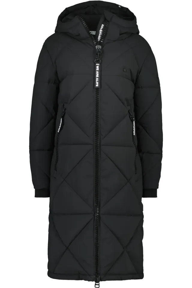 Alife & Kickin EnyaAK A Puffermantel Schwarz lang