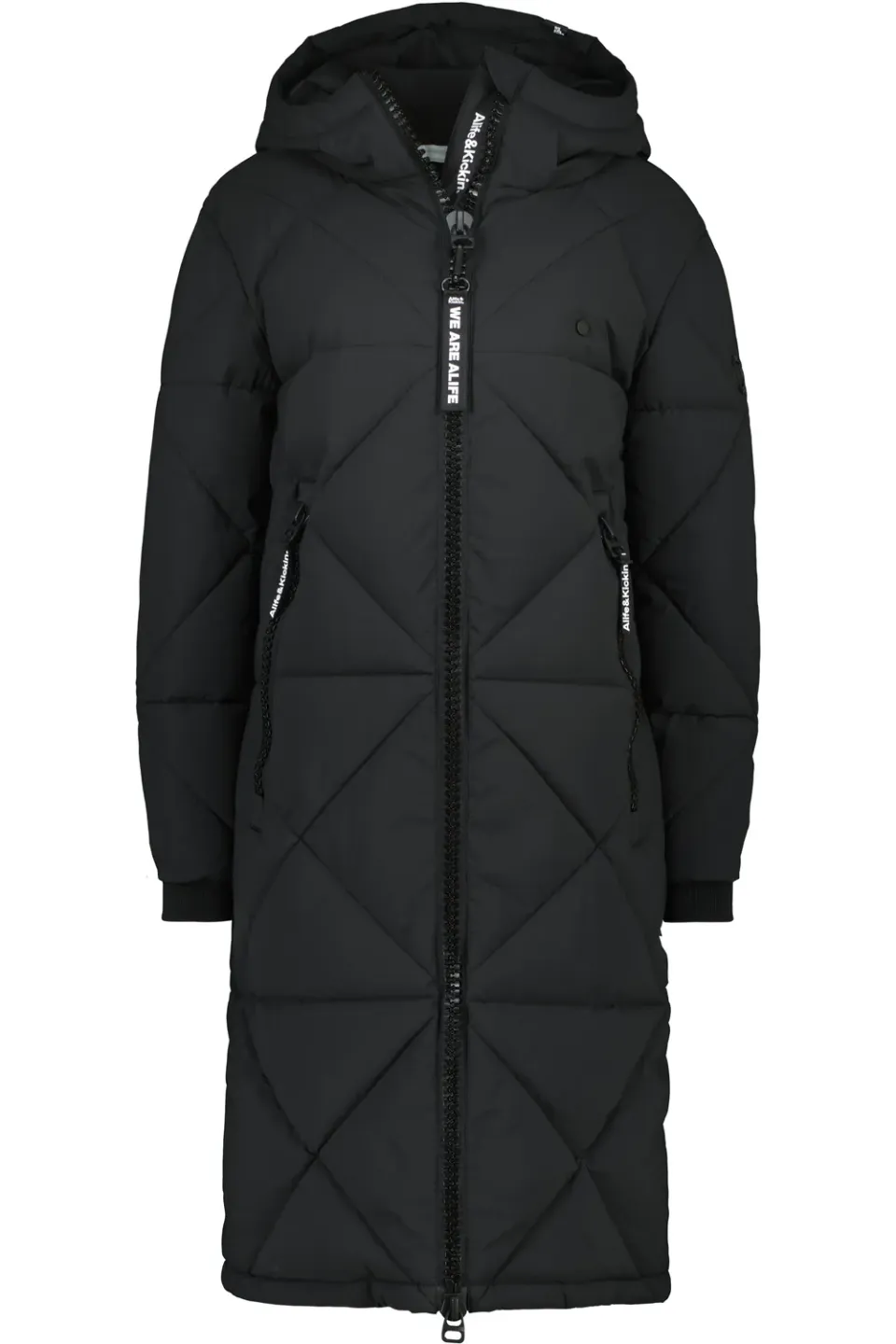Alife & Kickin EnyaAK A Puffermantel Schwarz lang