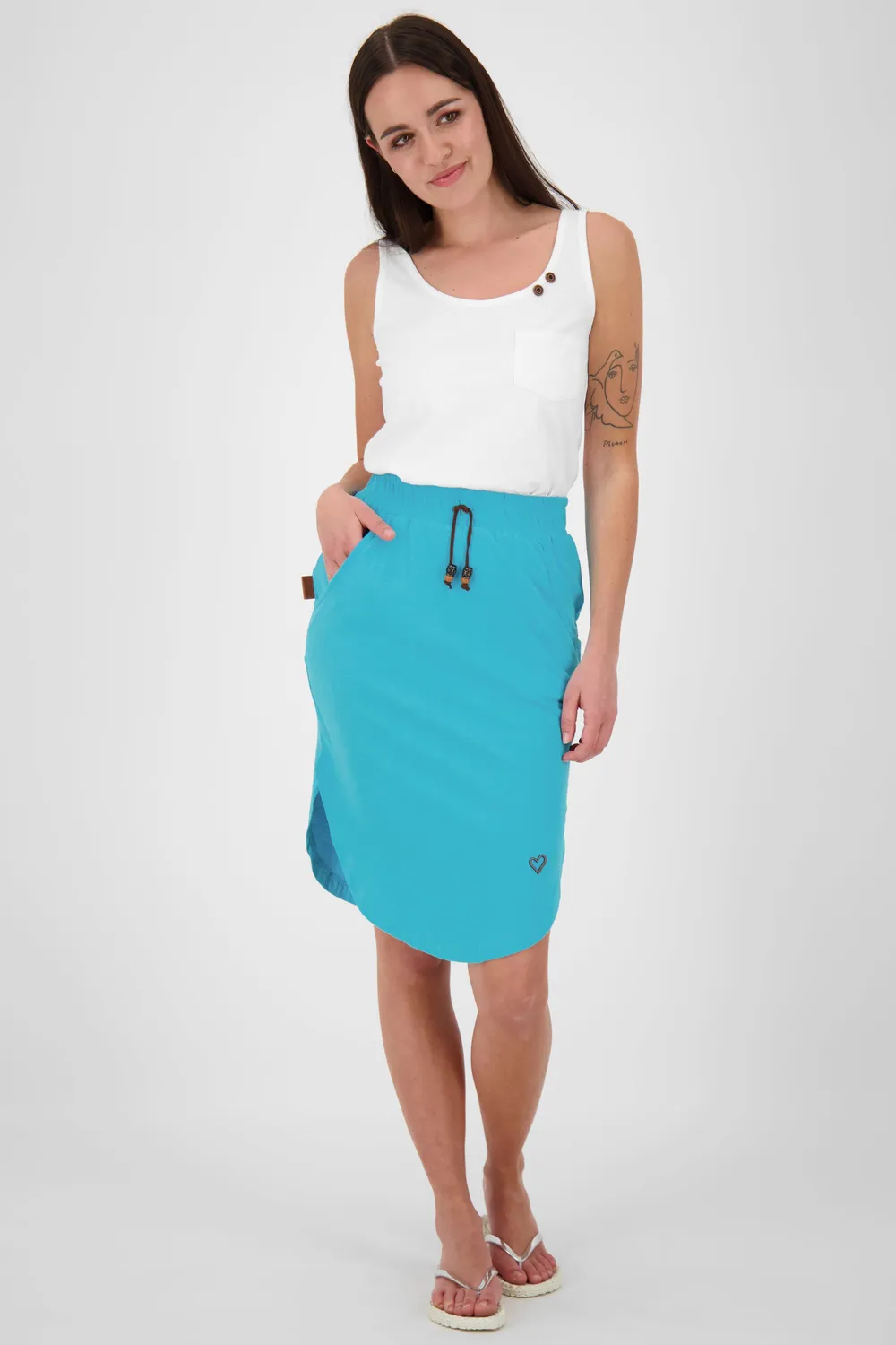 Alife & Kickin HollyAK Skirt Rock Blau Sweat kurz