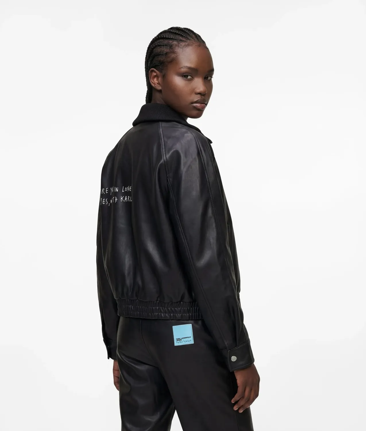 Karl Lagerfeld KLJ X Pietro Terzini Jacke Kunstleder wattiert