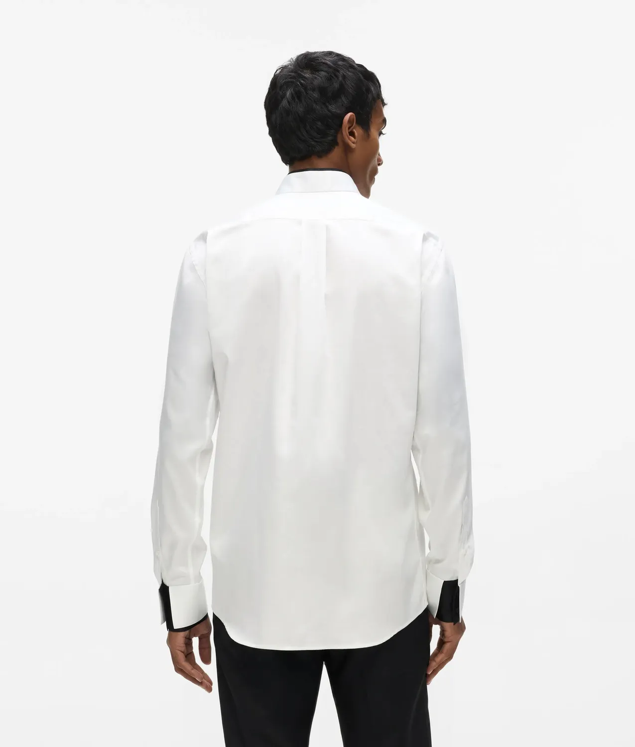 Karl Lagerfeld Contrast Detail Hemd Schwarz 15-18