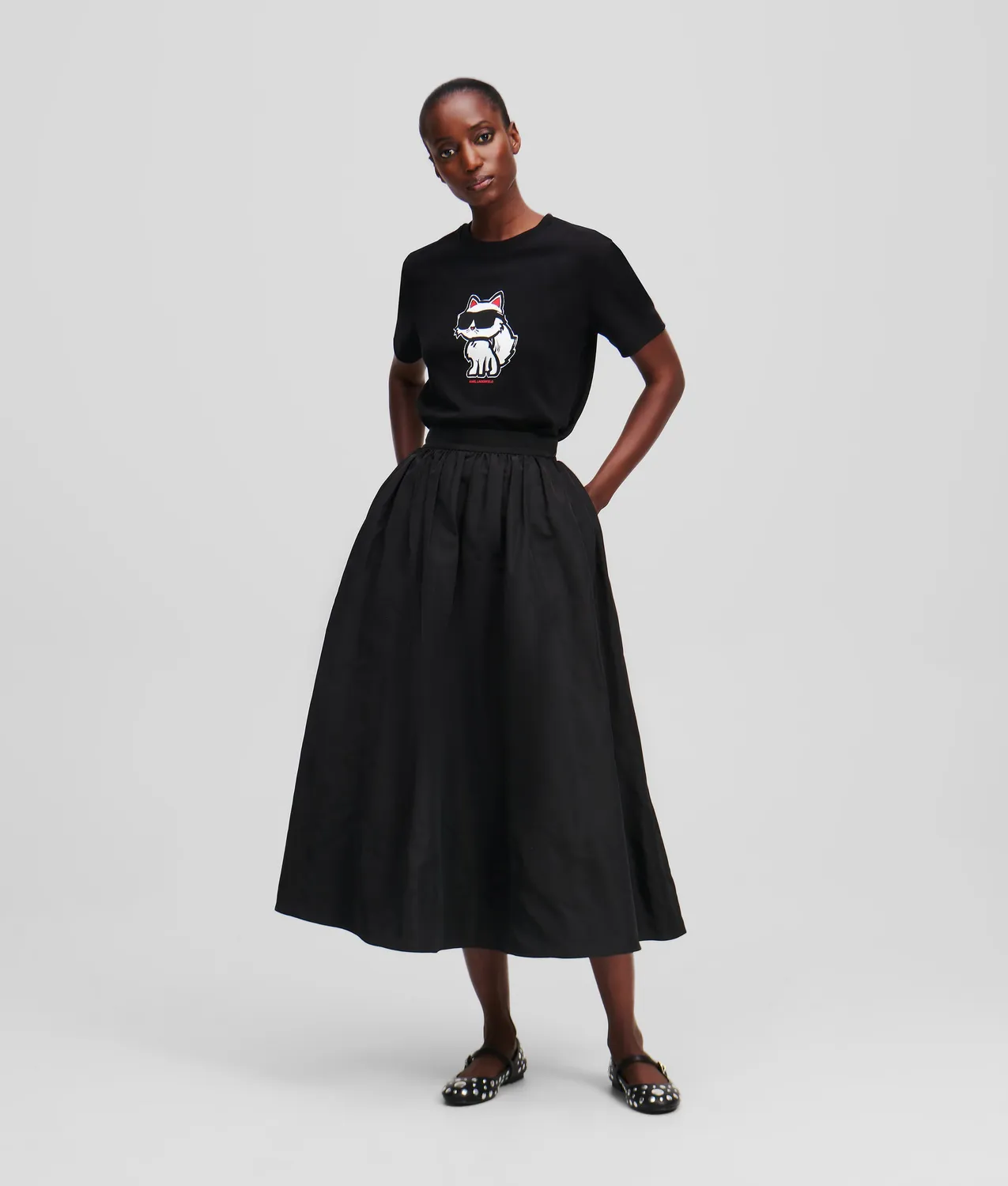 Karl Lagerfeld Ikon Choupette T-Shirt Bio-Baumwolle