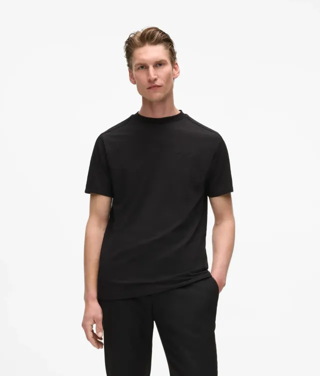 Karl Lagerfeld Monogram Sleeve Detail T-Shirt Herren schwarz