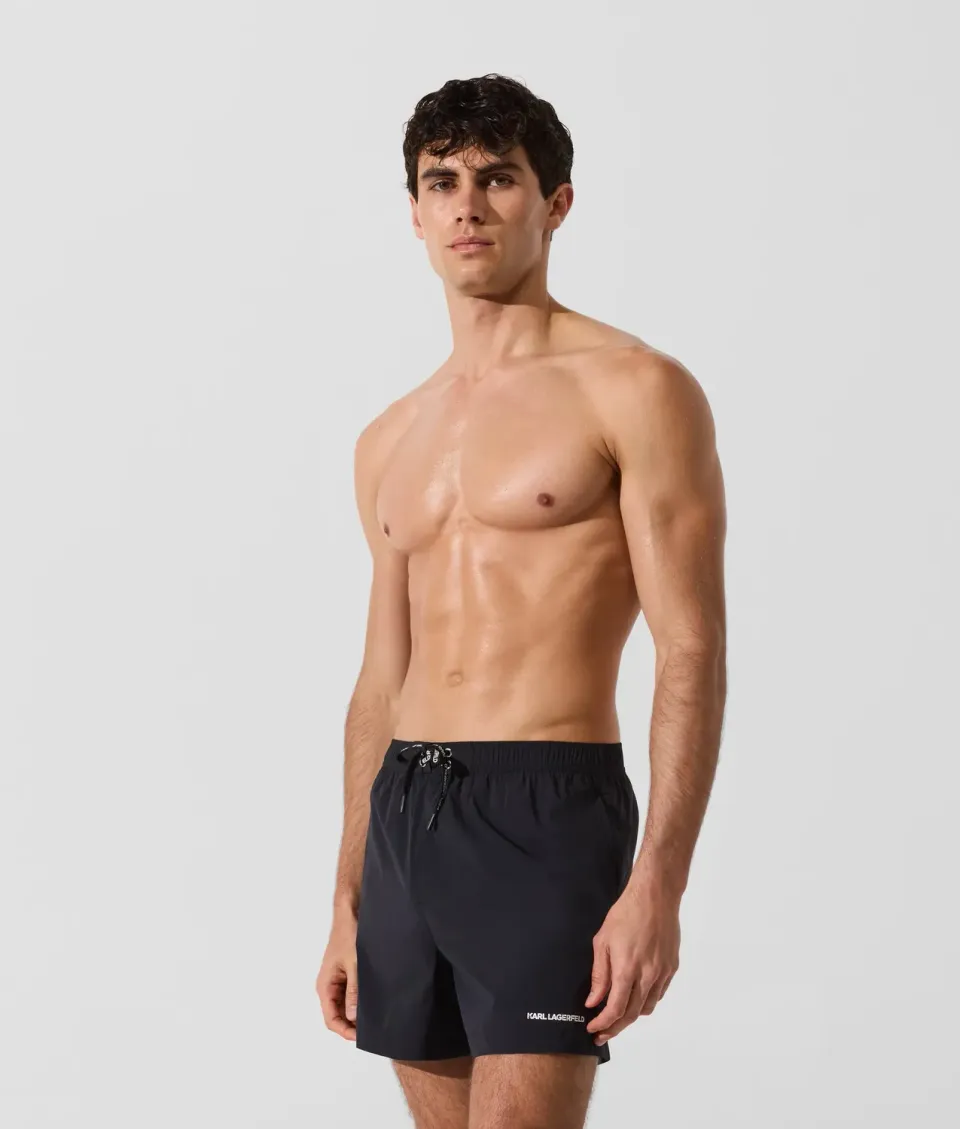 Karl Lagerfeld Logo Short Boardshorts Badeshorts Stretch