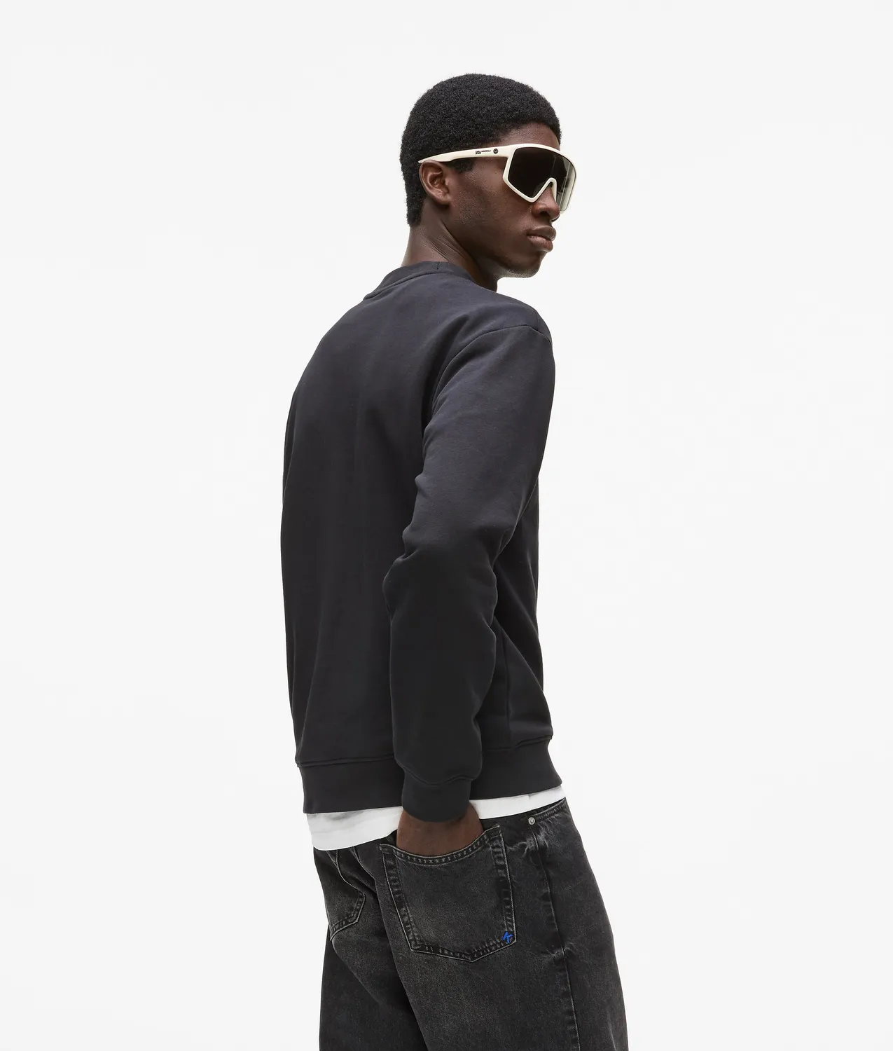 Karl Lagerfeld KL Jeans Monogram Patch Sweatshirt mit Brustlogo