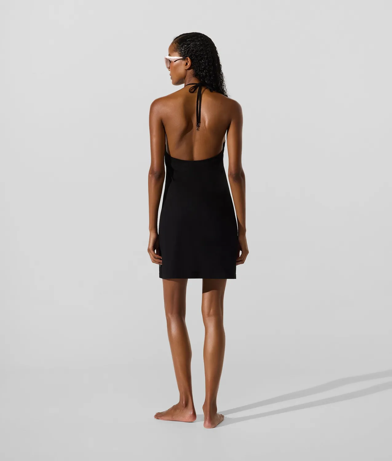 Karl Lagerfeld Ikon Rhinestone Strandkleid Neckholder