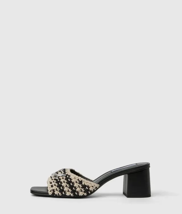 Karl Lagerfeld Plaza II Sandalen Häkel Blockabsatz Gr.4-10