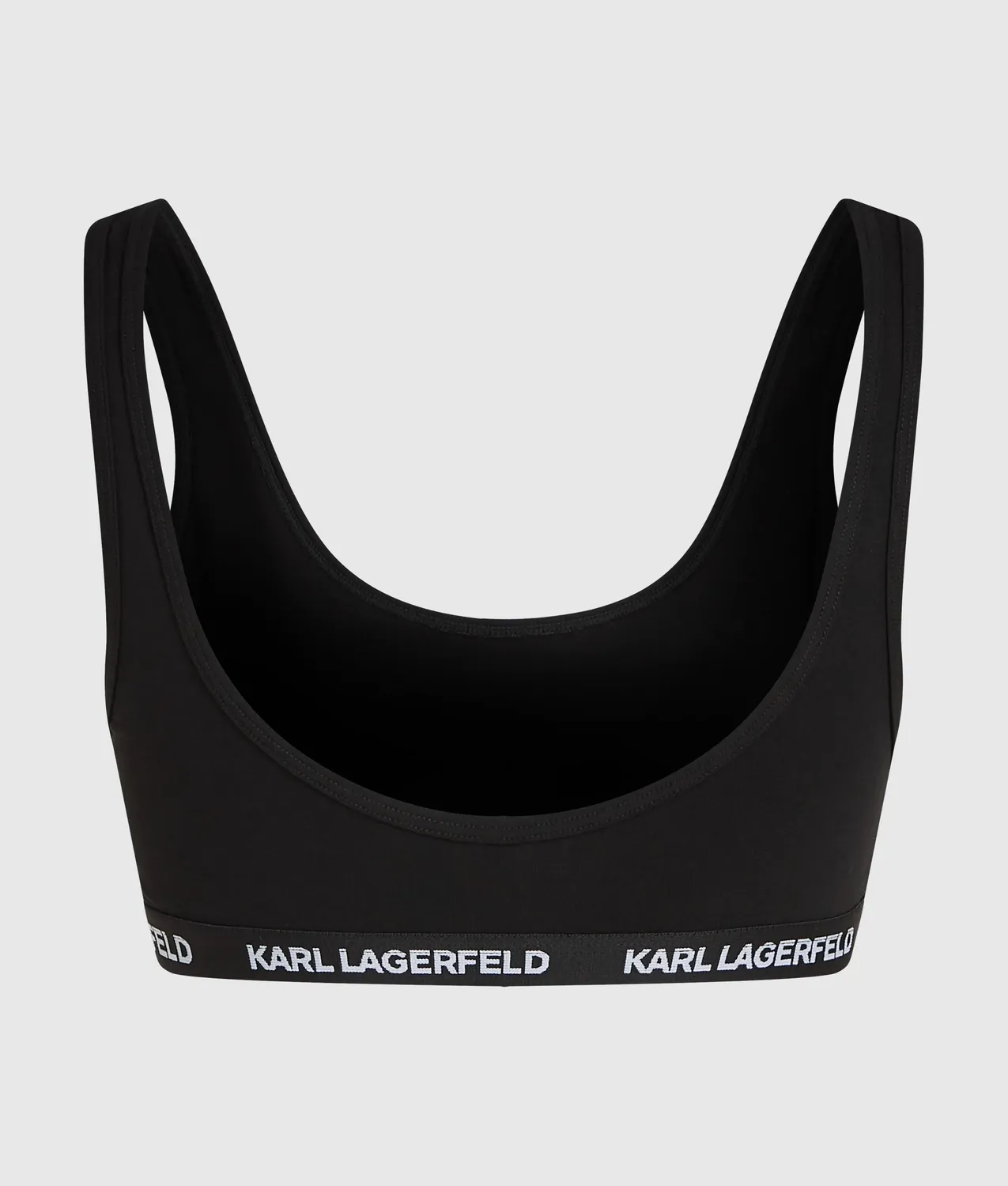 Karl Lagerfeld Logo Bralette Bio-Baumwolle Schwarz