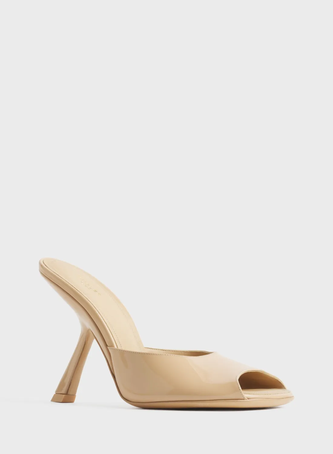 Mugler Peep-Toe Mules 105 Pantoletten beige