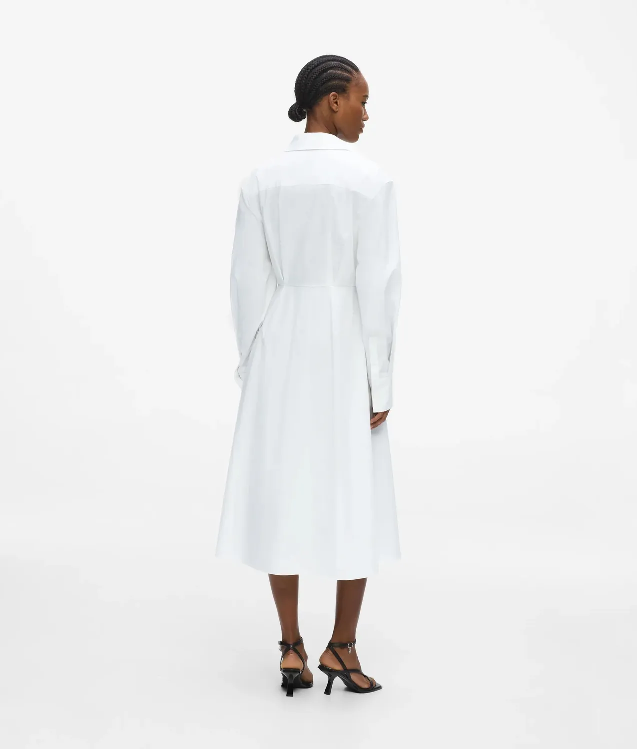 Karl Lagerfeld Poplin Hemdkleid Bio-Baumwolle plissiert