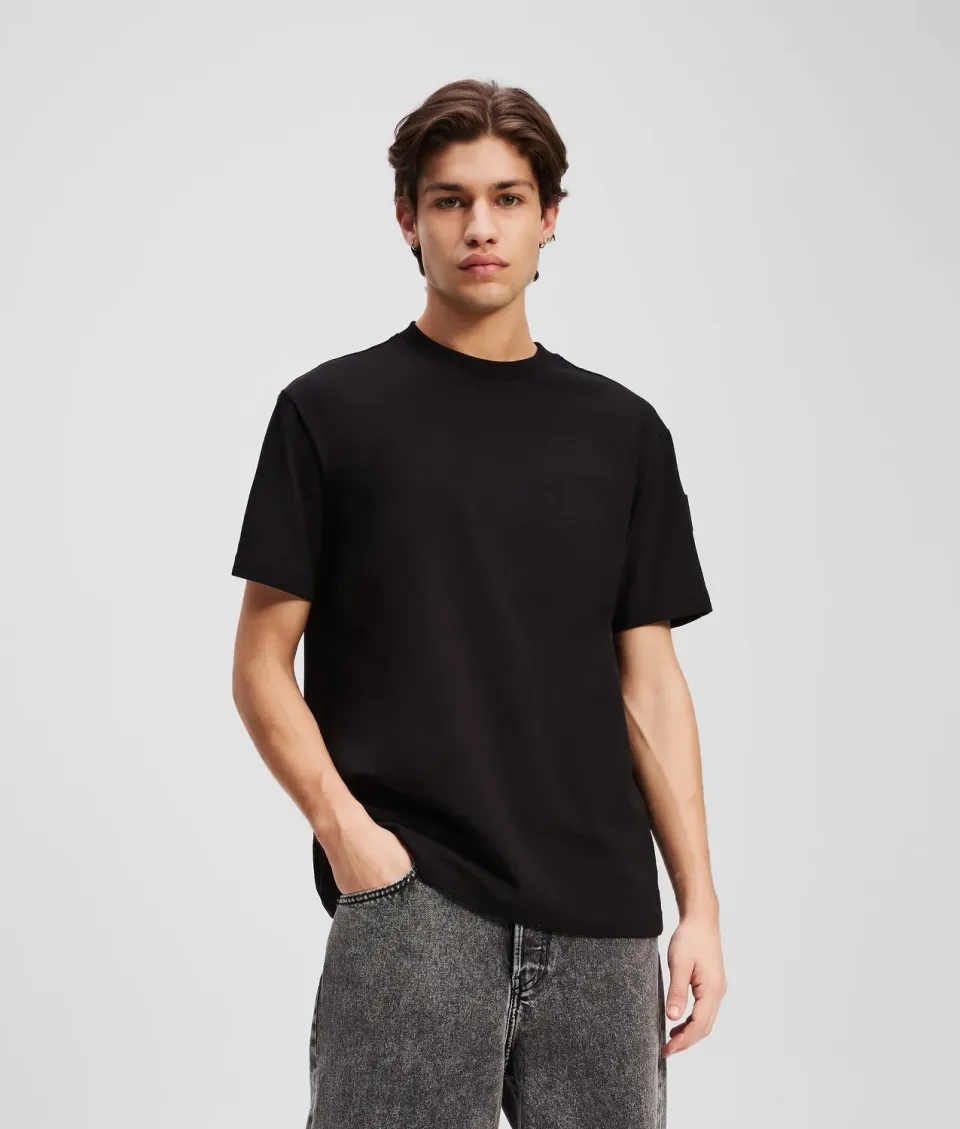 Karl Lagerfeld KL Jeans Patch Logo T-Shirt Baumwolle