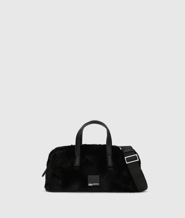 Karl Lagerfeld Jeans Box Logo Bowling Bag Kunstfell Einheitsgröße