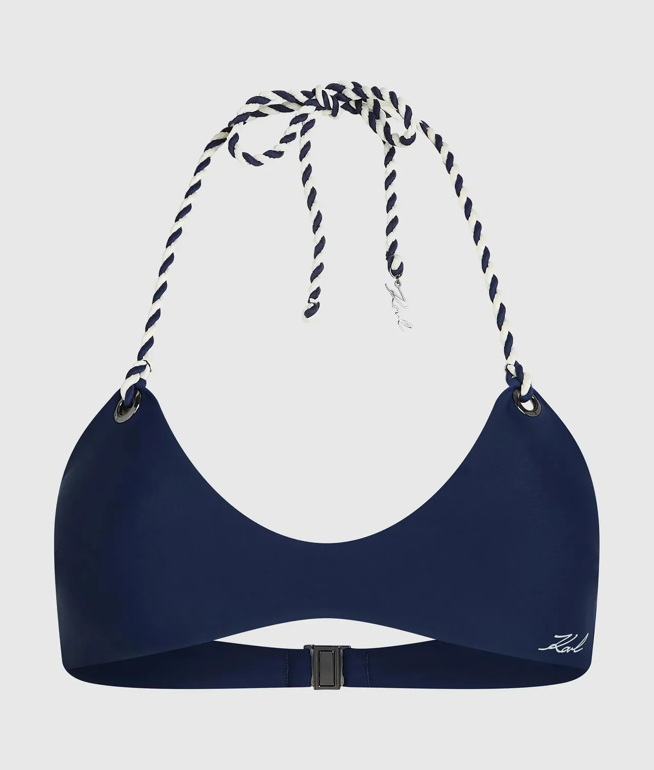 Karl Lagerfeld Signature Bikini-Oberteil Bandeau blau