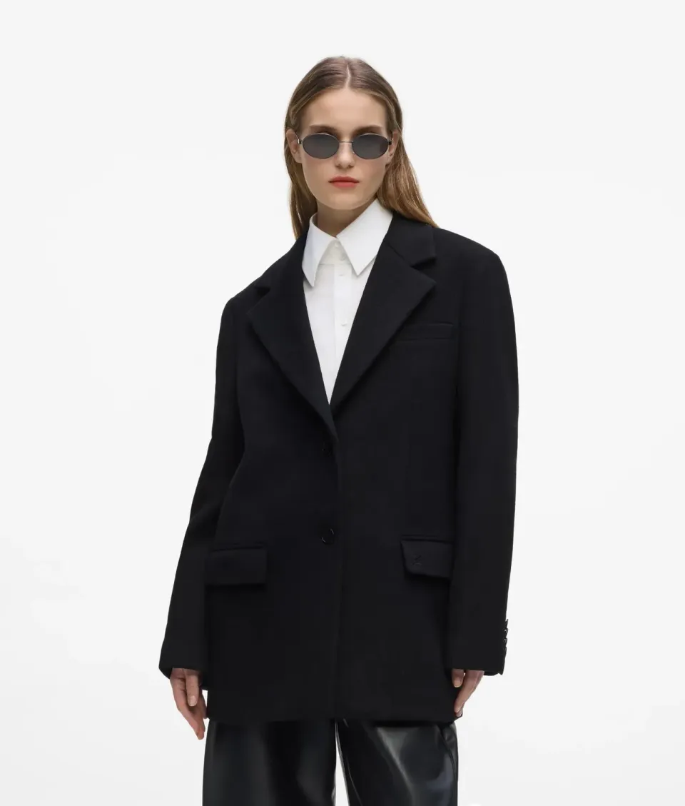 Karl Lagerfeld Karl Classics Short Wool-Blend Kurzmantel Wolle