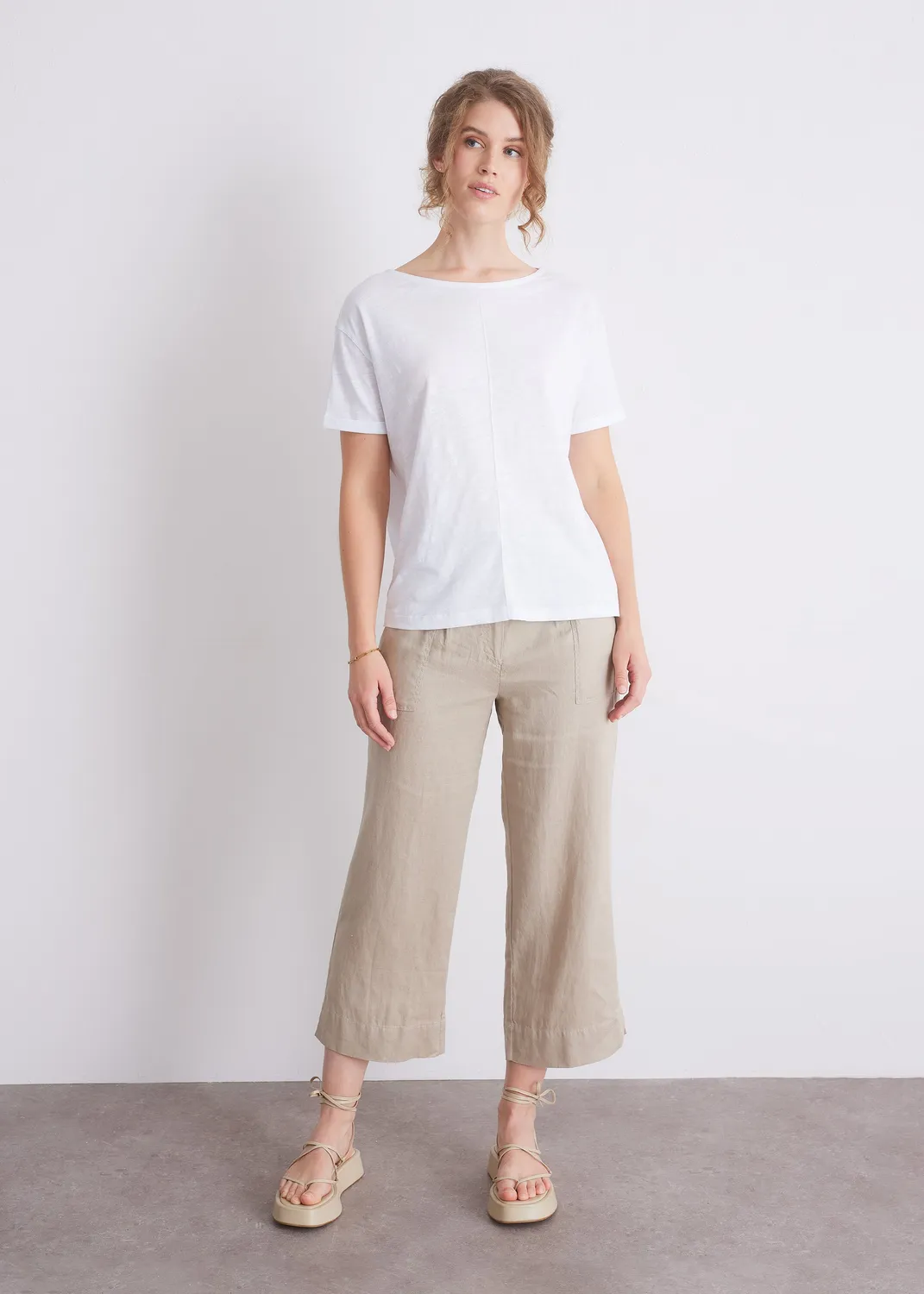 Senatex T-Shirt OCS Baumwolle Weiß Rundhals Basic