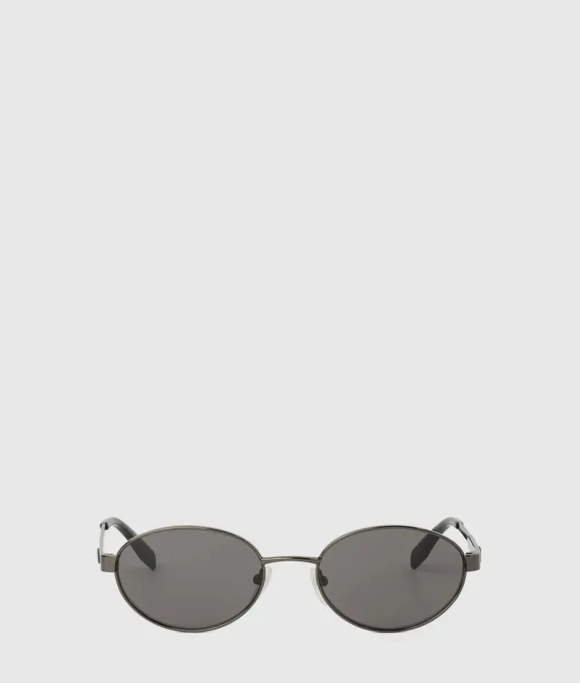 Karl Lagerfeld Monogram Oval Sonnenbrille Metall