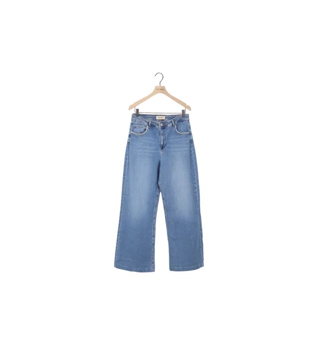 Mos Mosh MMDara Shane Jeans Wide Leg Mid Blue 32 Secondhand