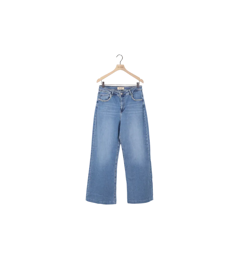 Mos Mosh MMDara Shane Jeans Wide Leg Mid Blue 32 Secondhand