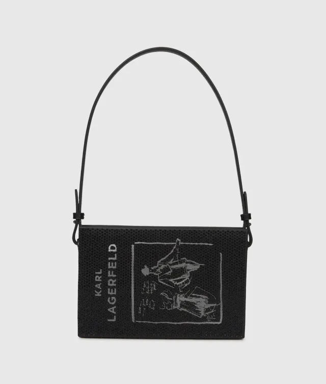 Karl Lagerfeld K/Soiree Book Minaudière Clutch Strass