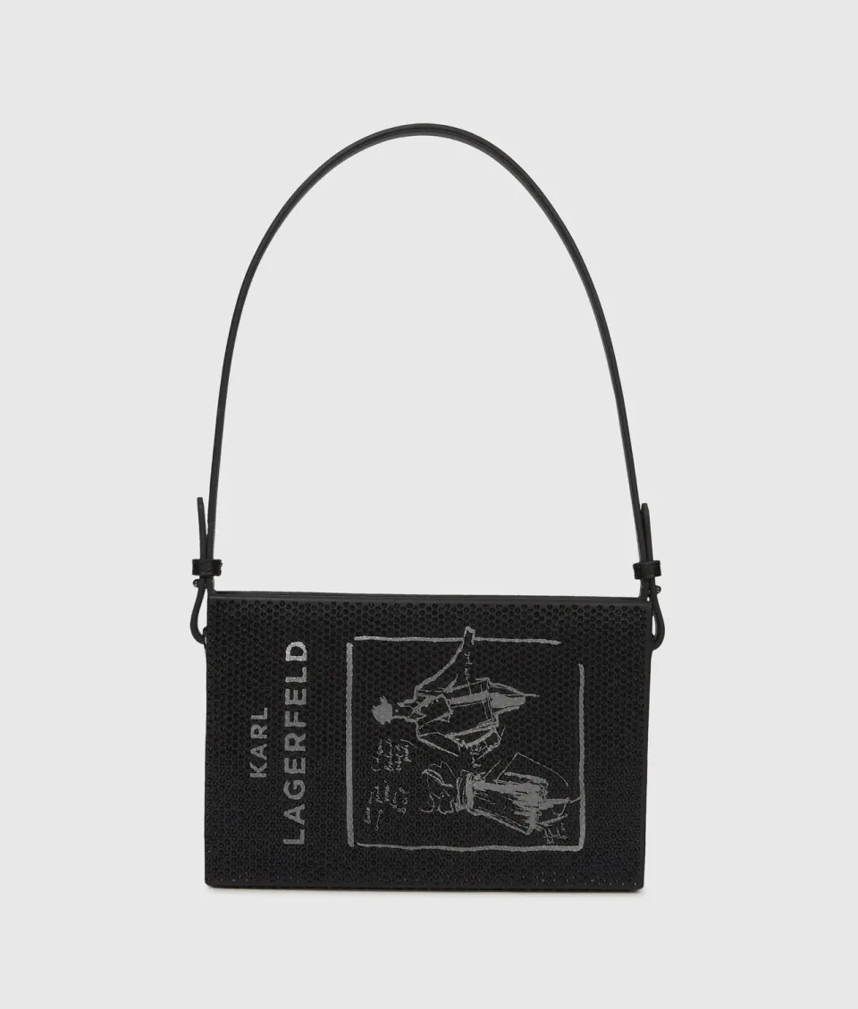 Karl Lagerfeld K/Soiree Book Minaudière Clutch Strass