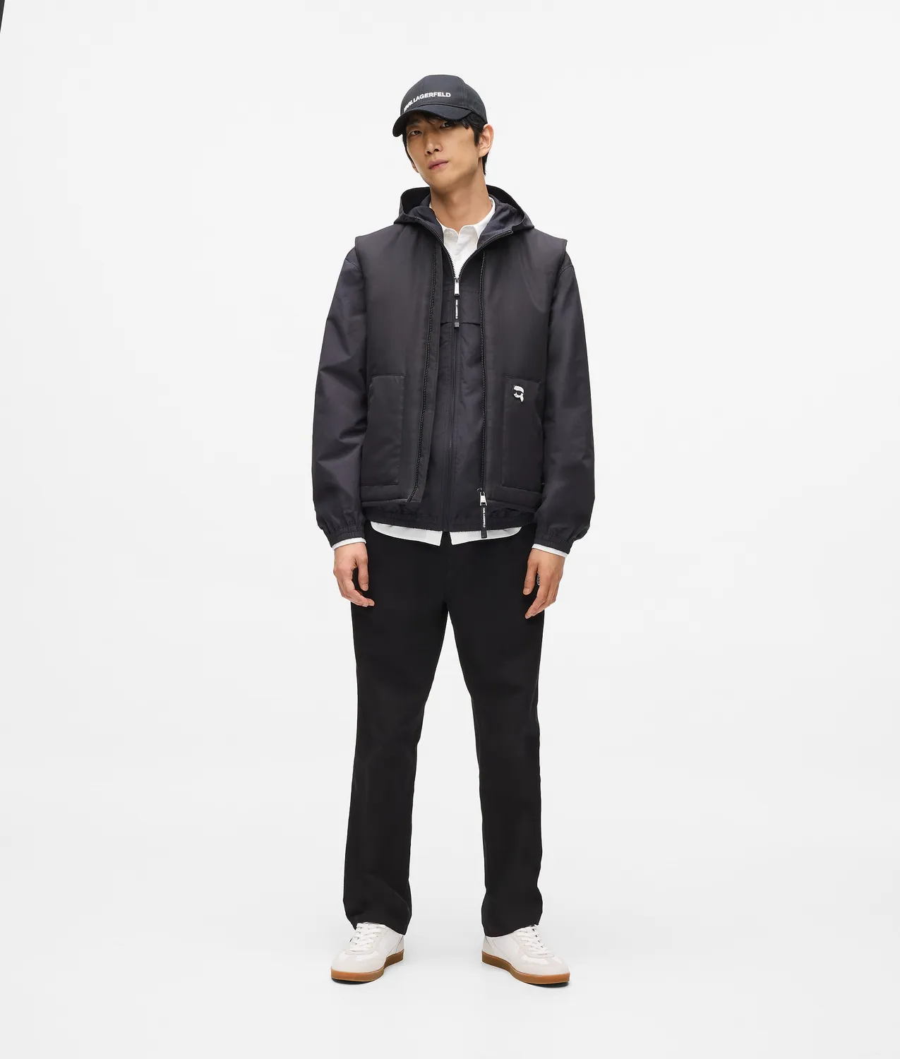 Karl Lagerfeld Ikon Padded Gilet Weste M leicht gefüttert