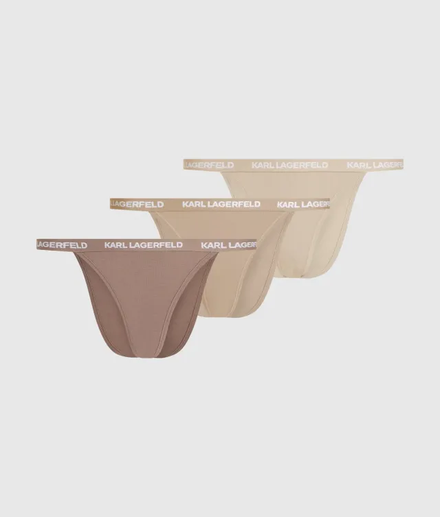 Karl Lagerfeld Logo Brazilian Slip 3er Pack Baumwolle