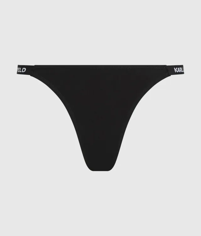 Karl Lagerfeld Logo Brazilian Slip M High-Leg