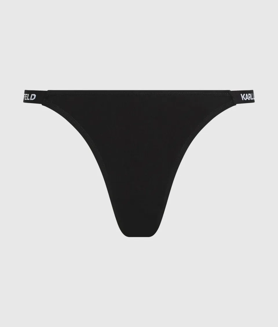 Karl Lagerfeld Logo Brazilian Slip M High-Leg