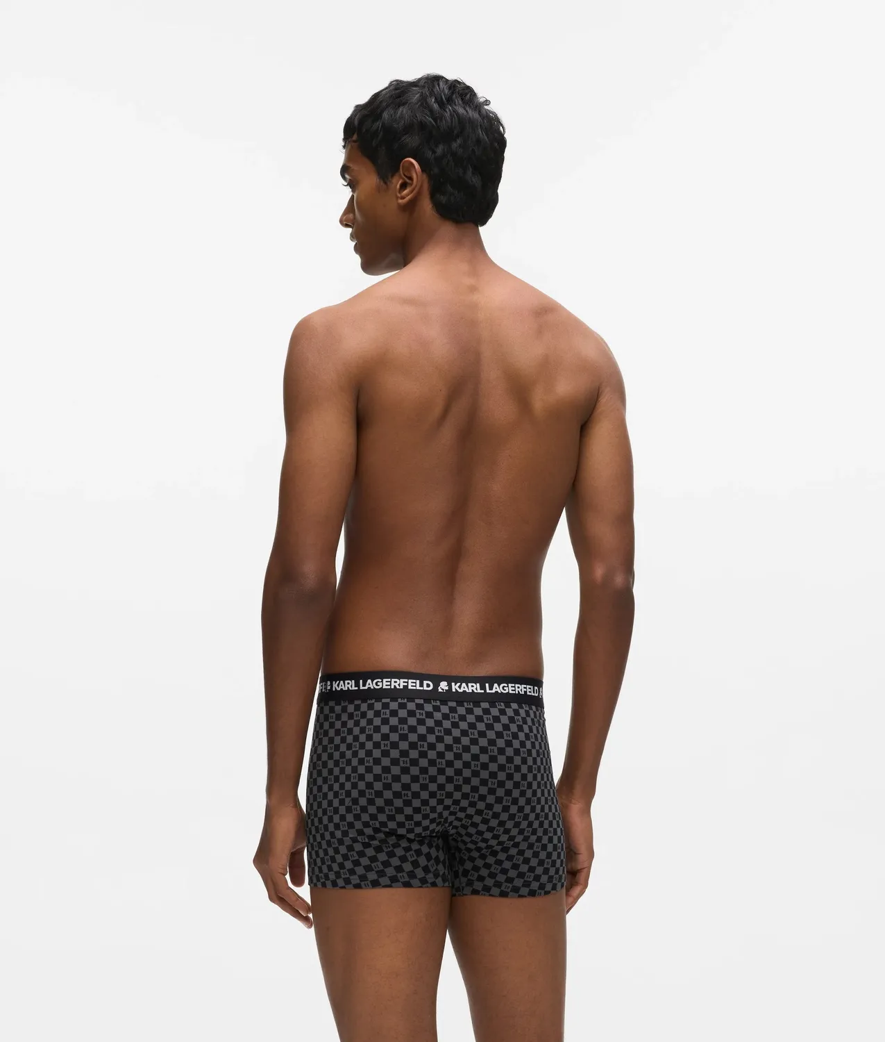 Karl Lagerfeld Monogram Trunks Boxershorts 3er Pack Karo