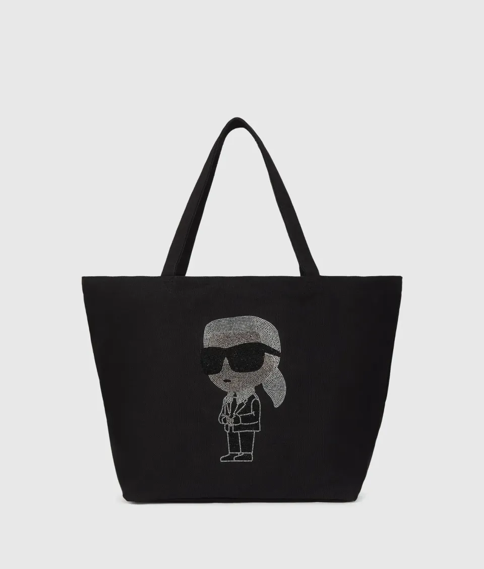 Karl Lagerfeld Ikon Rhinestone Shopper Baumwolle