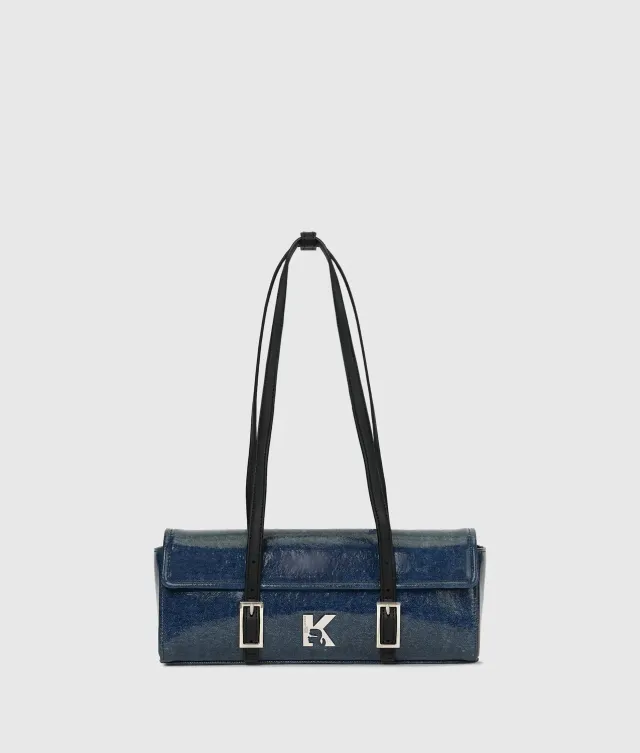 Karl Lagerfeld K Logo Schultertasche Denim lang