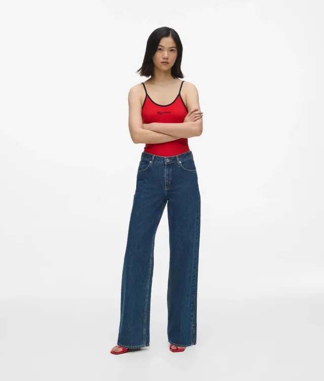 Karl Lagerfeld KL Jeans Split-Hem Relaxed Jeans Damen Mid-Rise