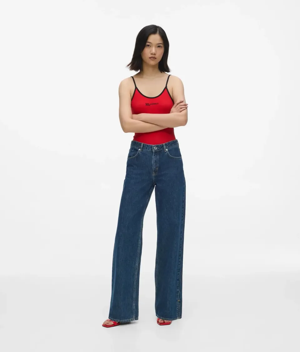 Karl Lagerfeld KL Jeans Split-Hem Relaxed Jeans Damen Mid-Rise