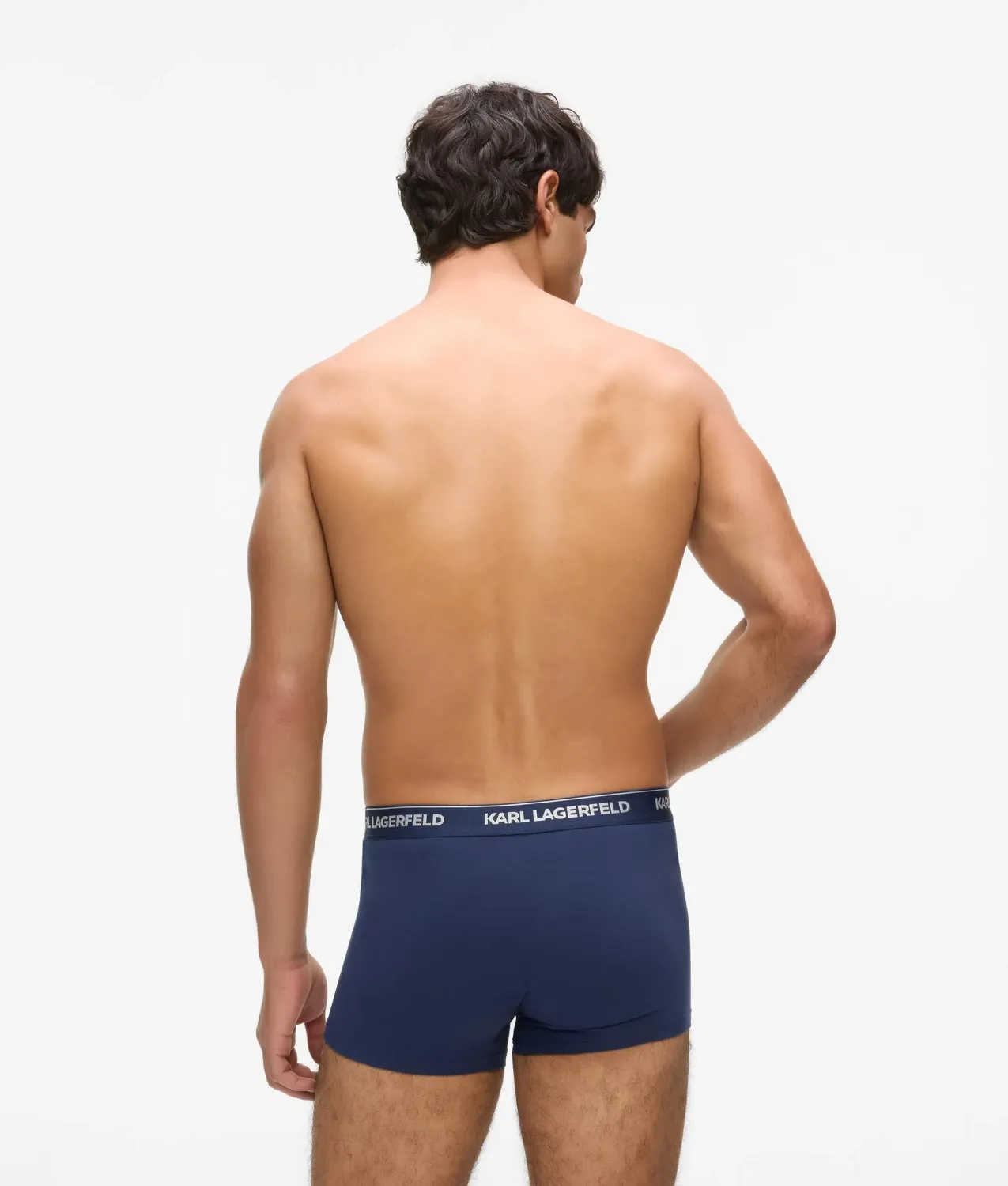 Karl Lagerfeld Metallic Logo Trunks Boxershorts 3er-Pack grau