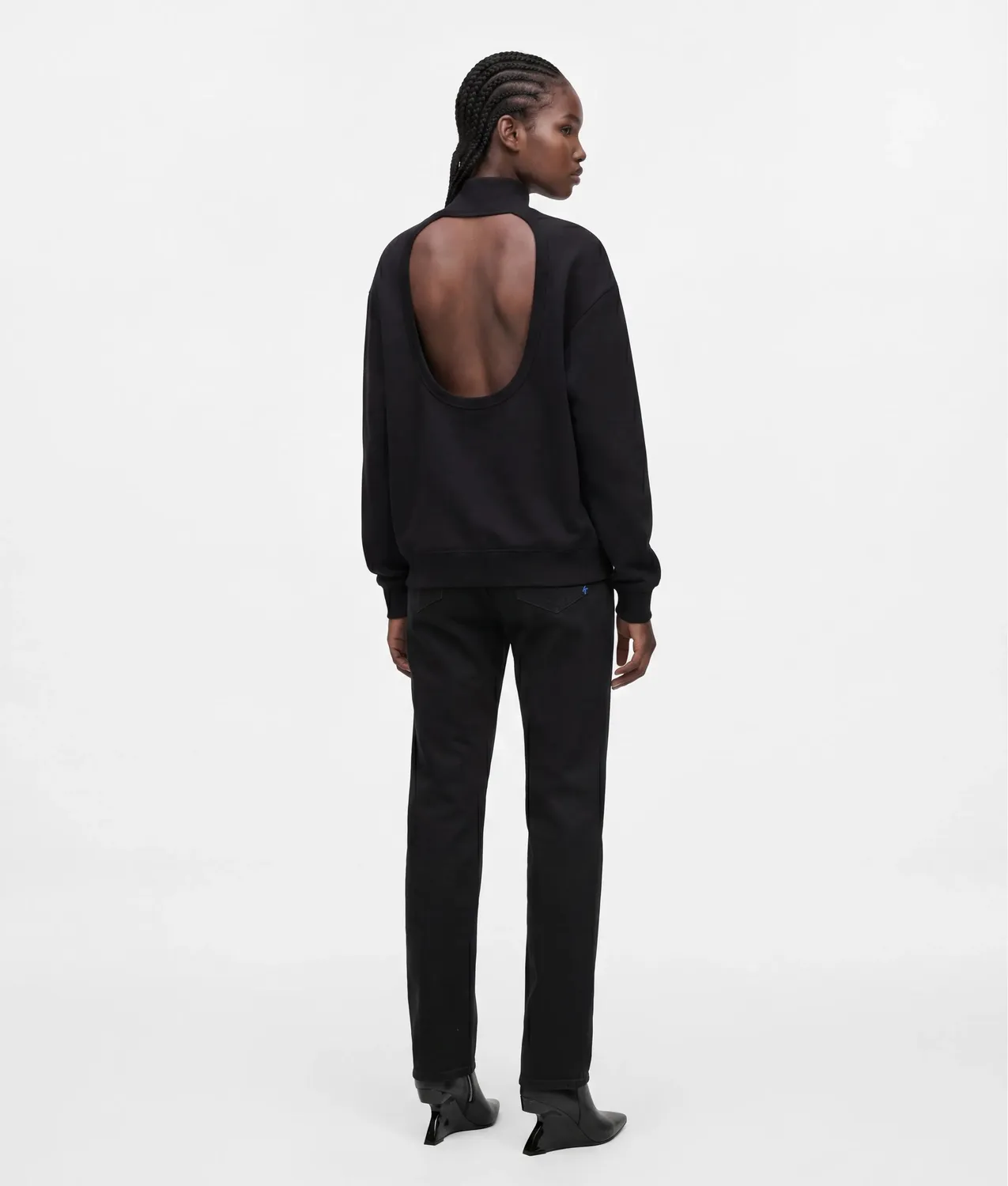 Karl Lagerfeld KL Jeans Coated High-Rise Jeans Straight