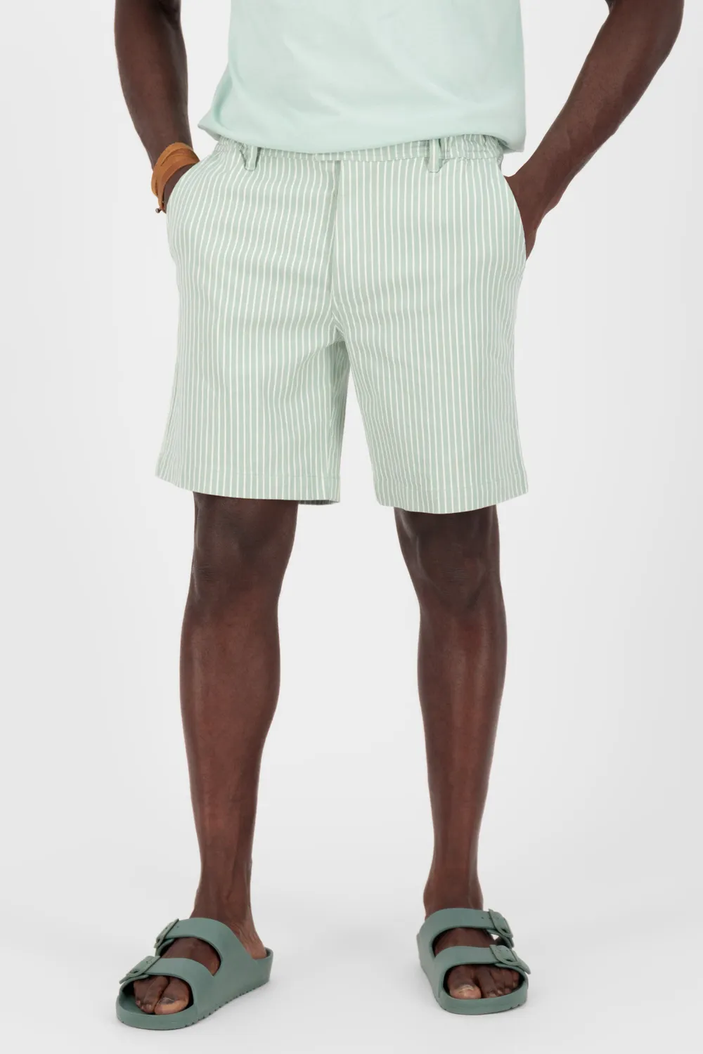 Alife & Kickin MarcoAK Z Shorts Hellgrün gestreift