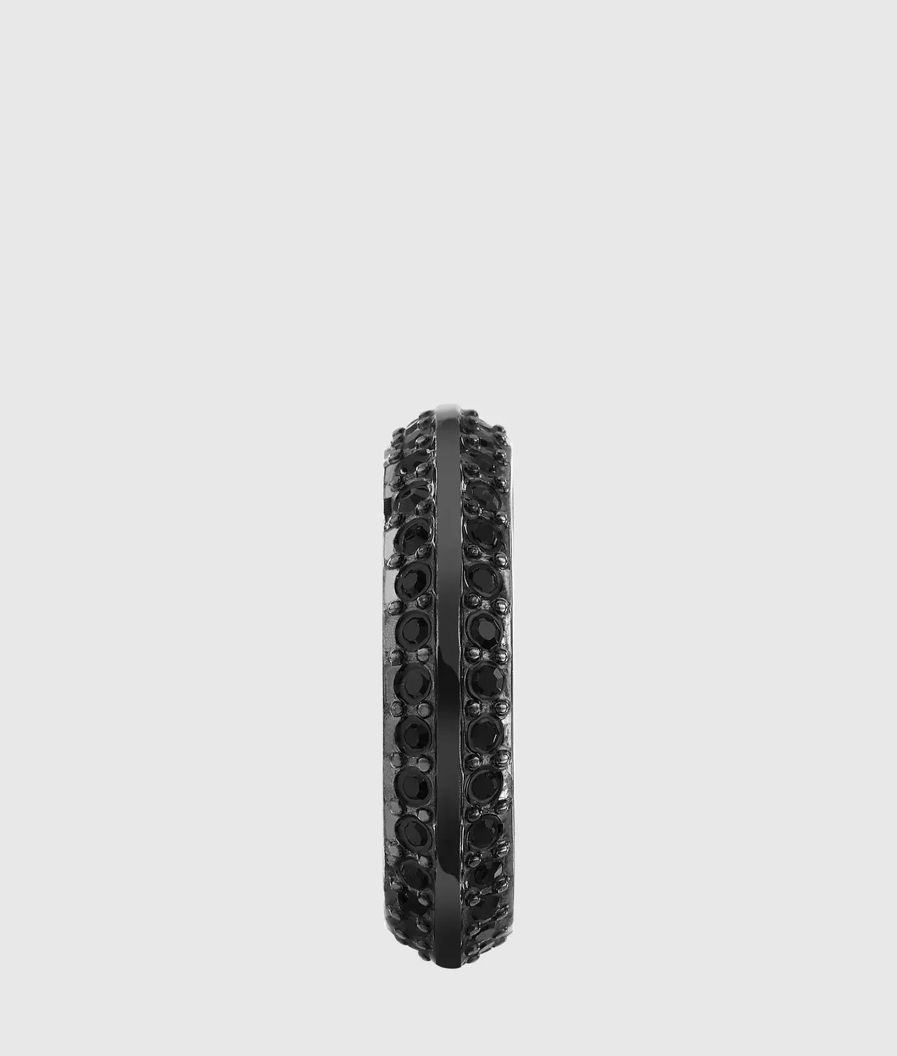 Karl Lagerfeld Gunmetal Crystal Ring Größe 12-18