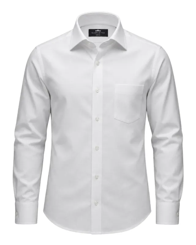 Gloriette Hemd Perl-Oxford Fashion Fit Hemd weiß Baumwolle