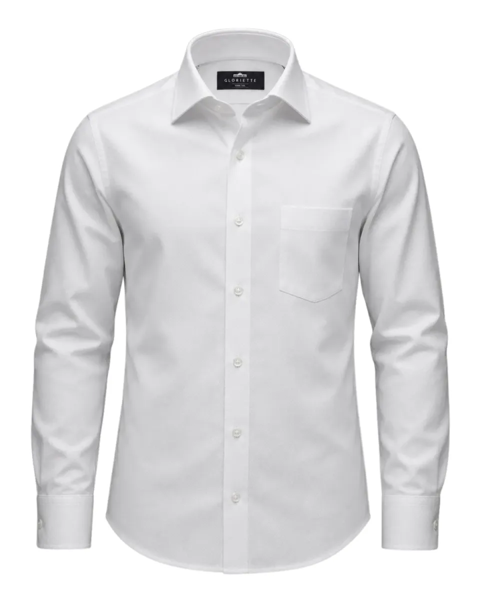 Gloriette Hemd Perl-Oxford Fashion Fit Hemd weiß Baumwolle