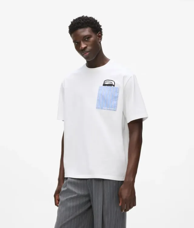 Karl Lagerfeld Ikon Peeking Pocket T-Shirt Tasche Roomy