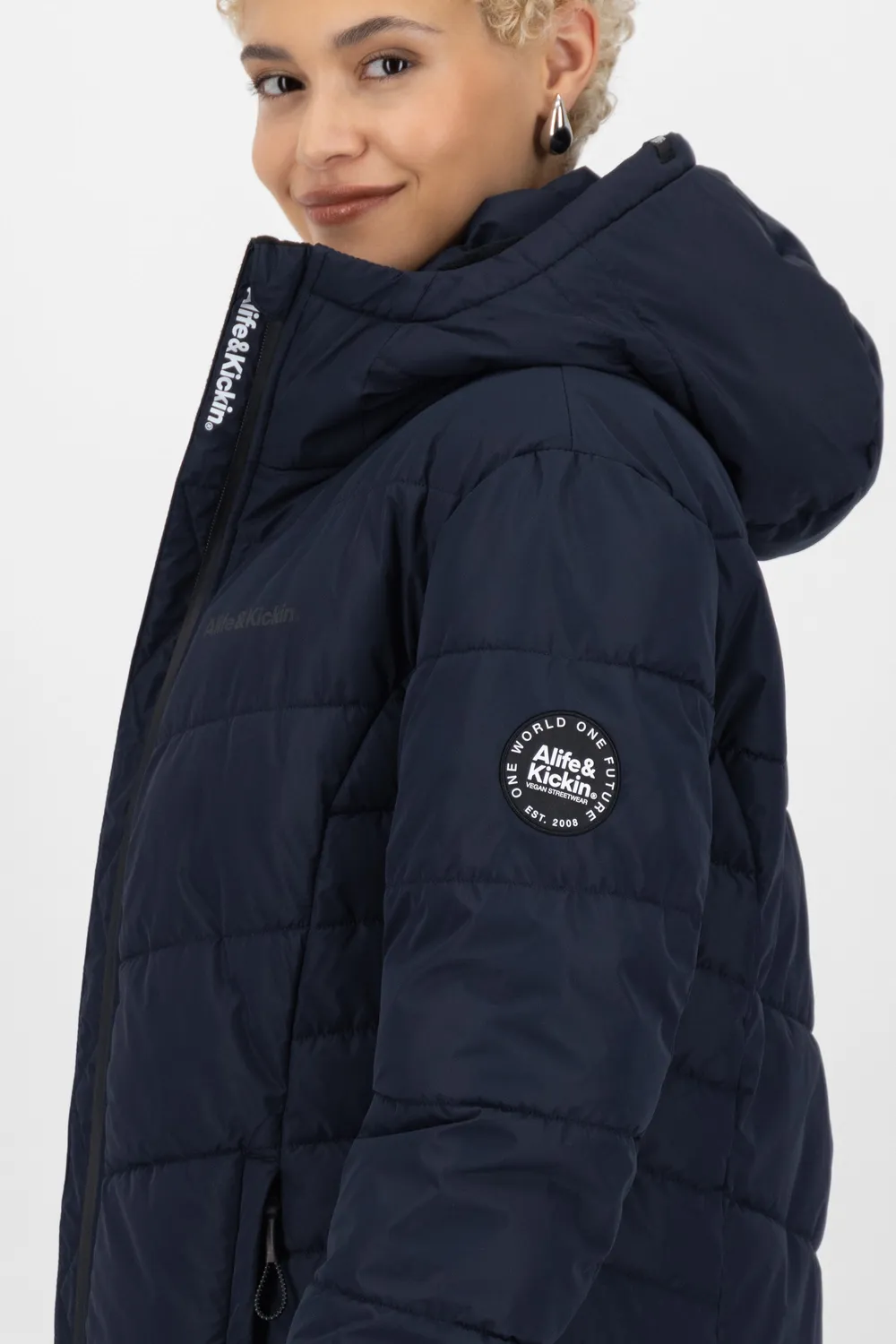 Alife & Kickin VedaAK A Parka Dunkelblau Stepp Winter
