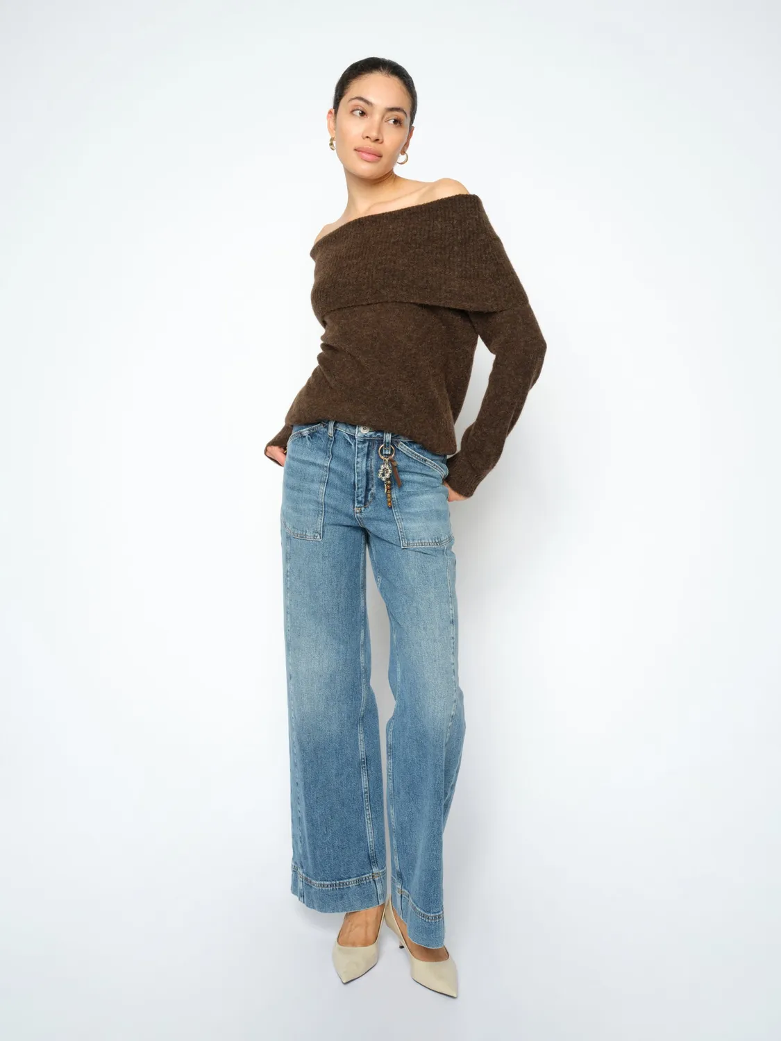 Mos Mosh MMColette Galleon Jeans Wide Leg High Waist blau