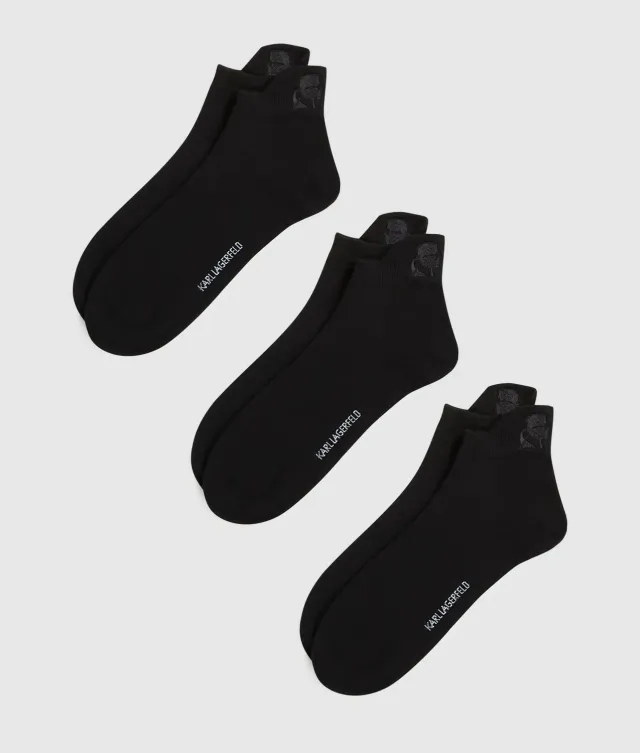 Karl Lagerfeld Kameo Kurzsocken 3er-Pack Baumwolle