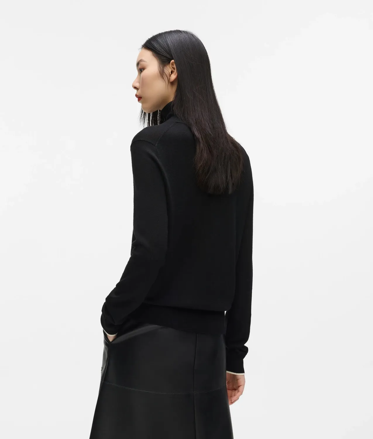 Karl Lagerfeld Rollkragenpullover Merino Wolle XS-XXL