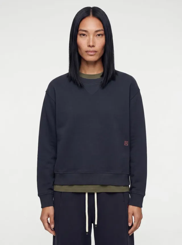 Mos Mosh MMHPeace Out Sweatshirt Baritone Blue Oversize